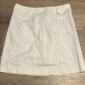 Cream A-Line Mini Skirt for Work
